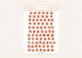 Planche de stickers lettres tampons - Studio Louja