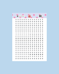 Planche sticker A5 alphabet perles - Nany Craft Shop