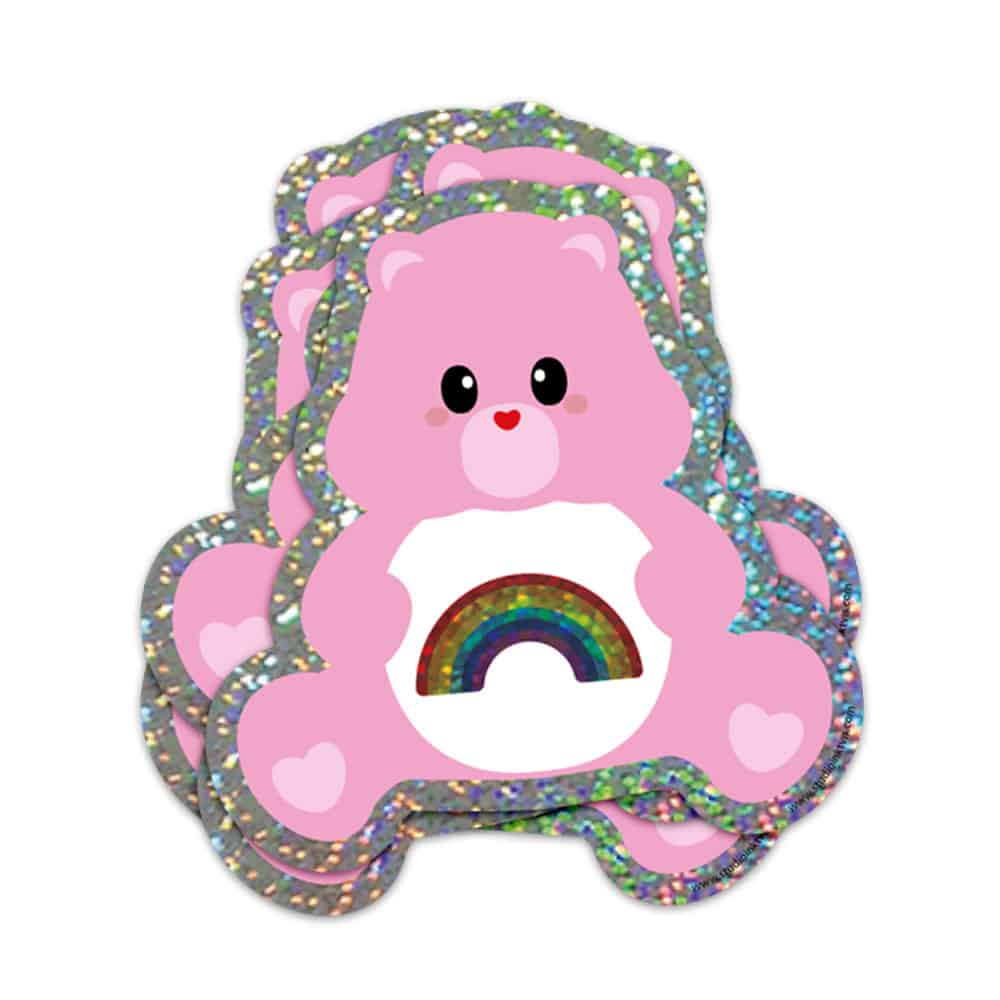 Sticker Pailleté Bisounours— Sending Rainbows · Studio Inktvis
