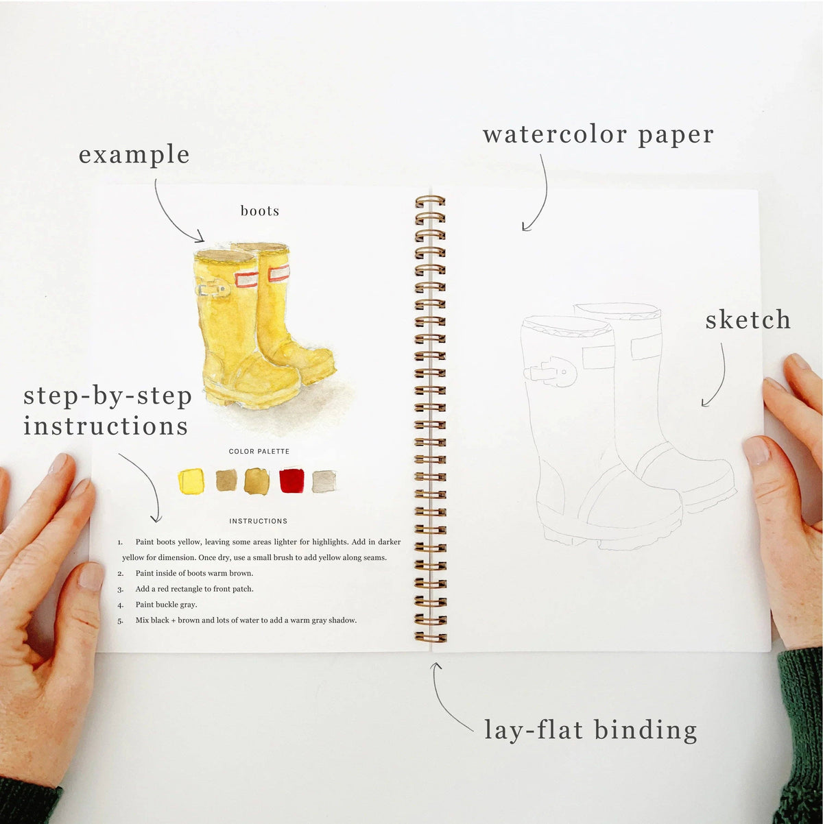 Cahier d’aquarelle jardin Emily Lex Studio