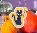 Sticker pailleté chat noir - Bloomie