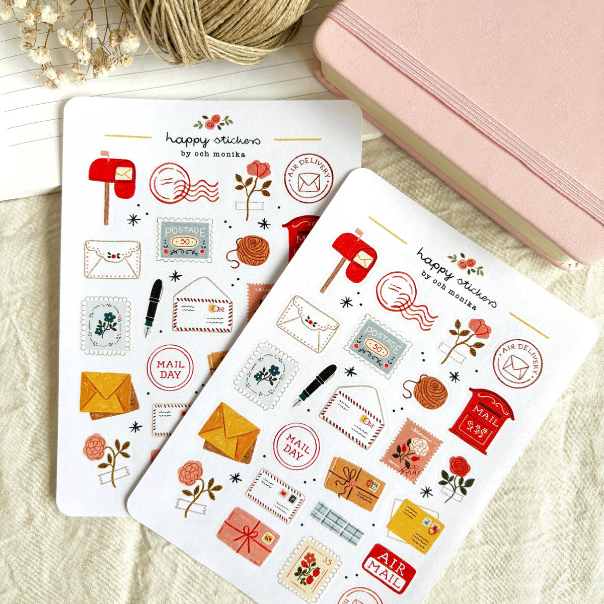 Planche de stickers Courrier joyeux - Och Monika