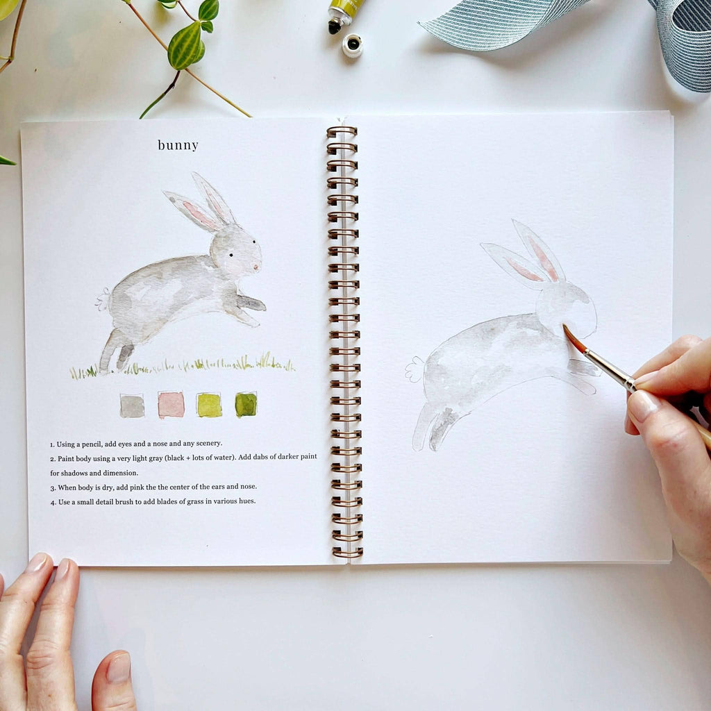 Carnet d'aquarelle animaux Emily Lex Studio