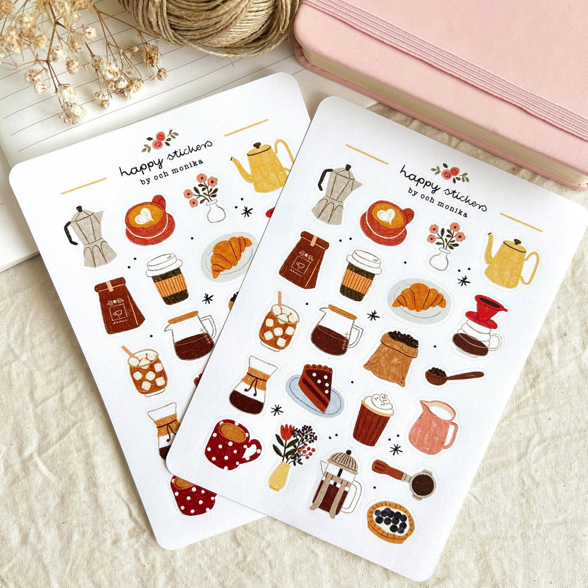 Planche de stickers Pause café — Och Monika