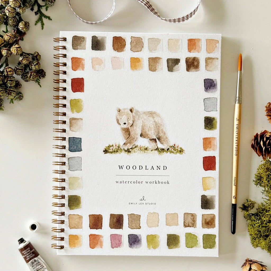 Cahier d'aquarelle forêt Emily Lex Studio