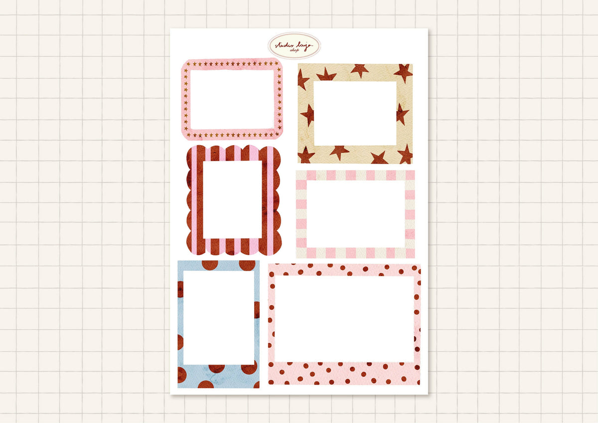 Planche de Stickers Polaroid Frames