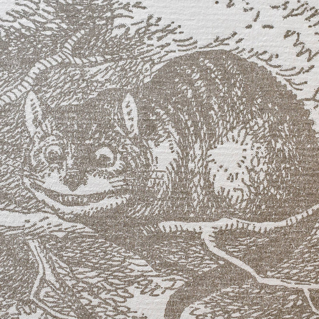Estampe d’art typographique Le Chat du Cheshire (Alice au pays des merveilles)