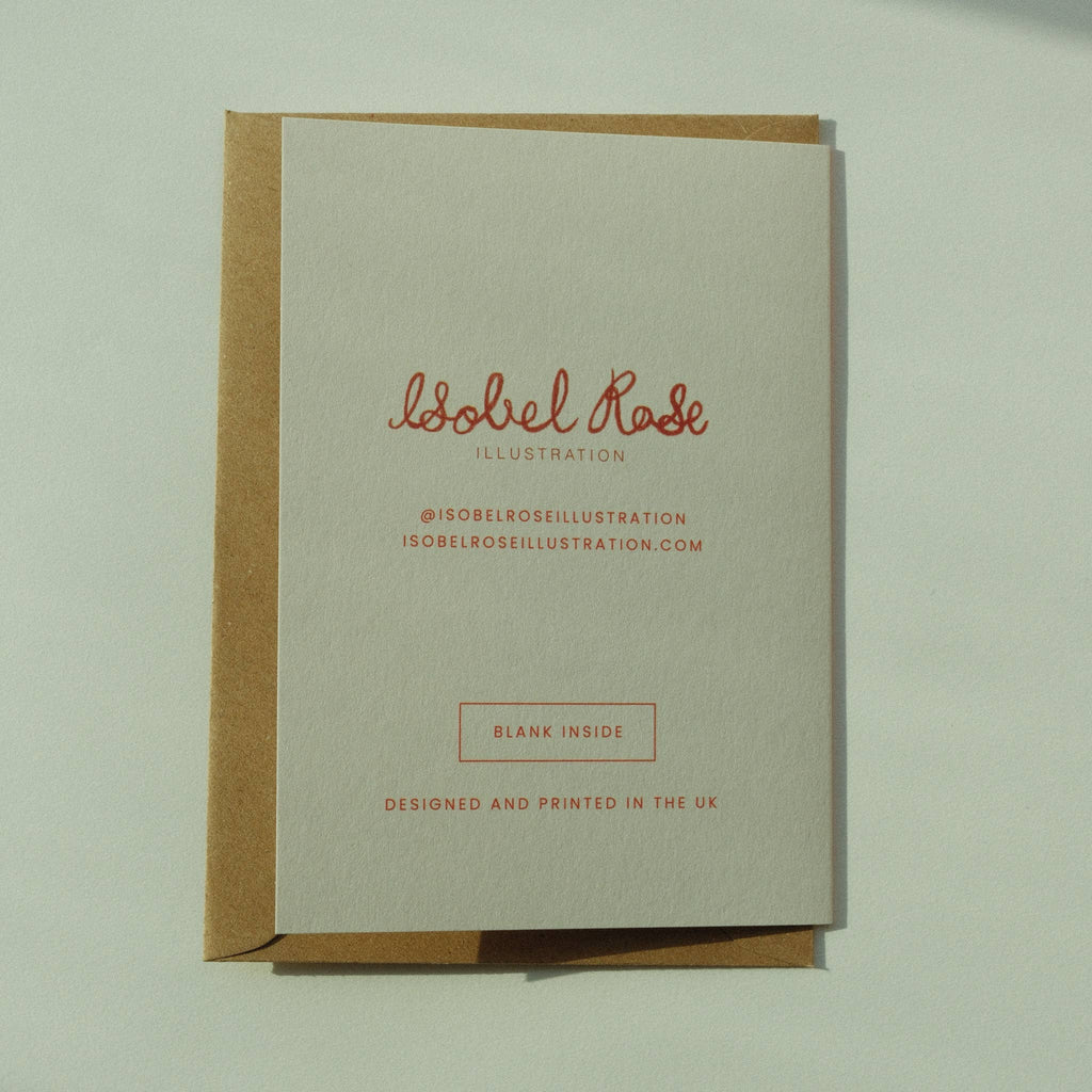 Carte de vœux illustrée - BFF Je suis tellement fier/fière de toi —  Isobel Rose illustration