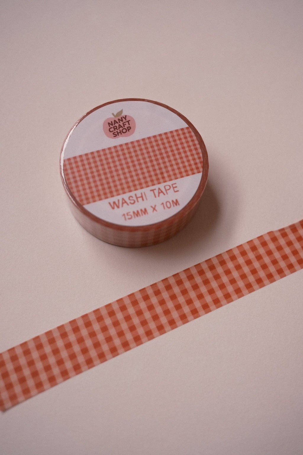 Washi Tape - vichy rouge - Nany Craft Shop