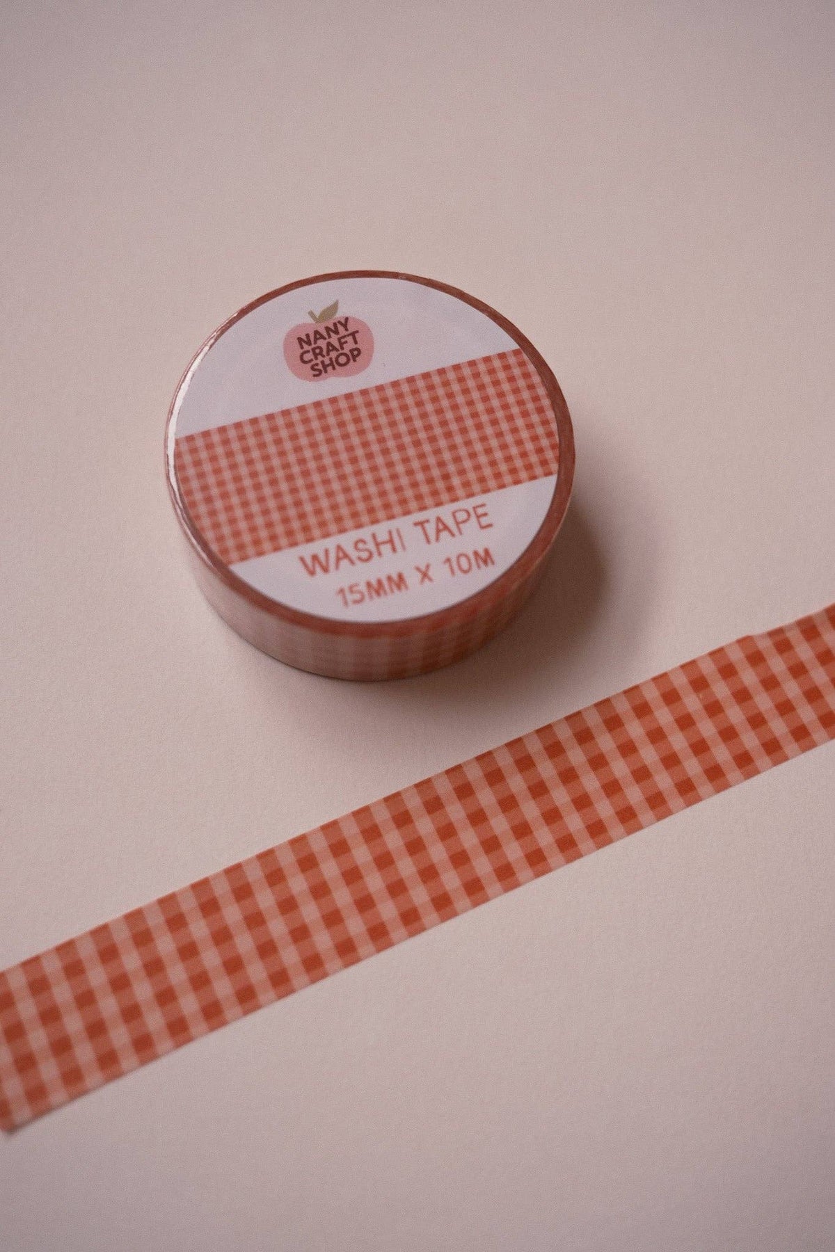 Washi Tape - vichy rouge - Nany Craft Shop