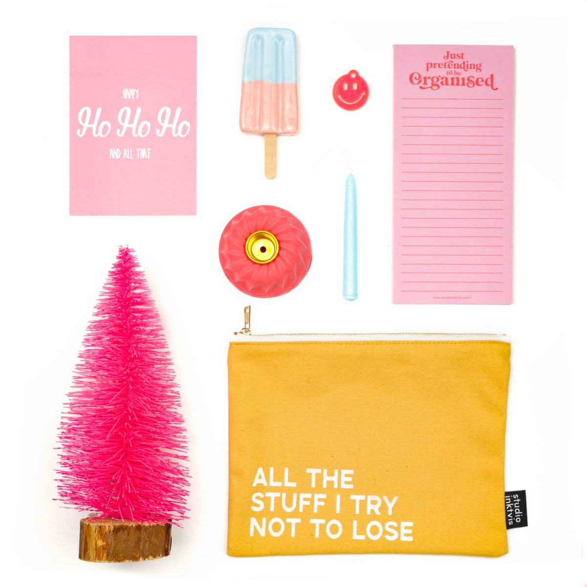 Trousse moutarde — All The Stuff I Try Not To Lose · Studio Inktvis