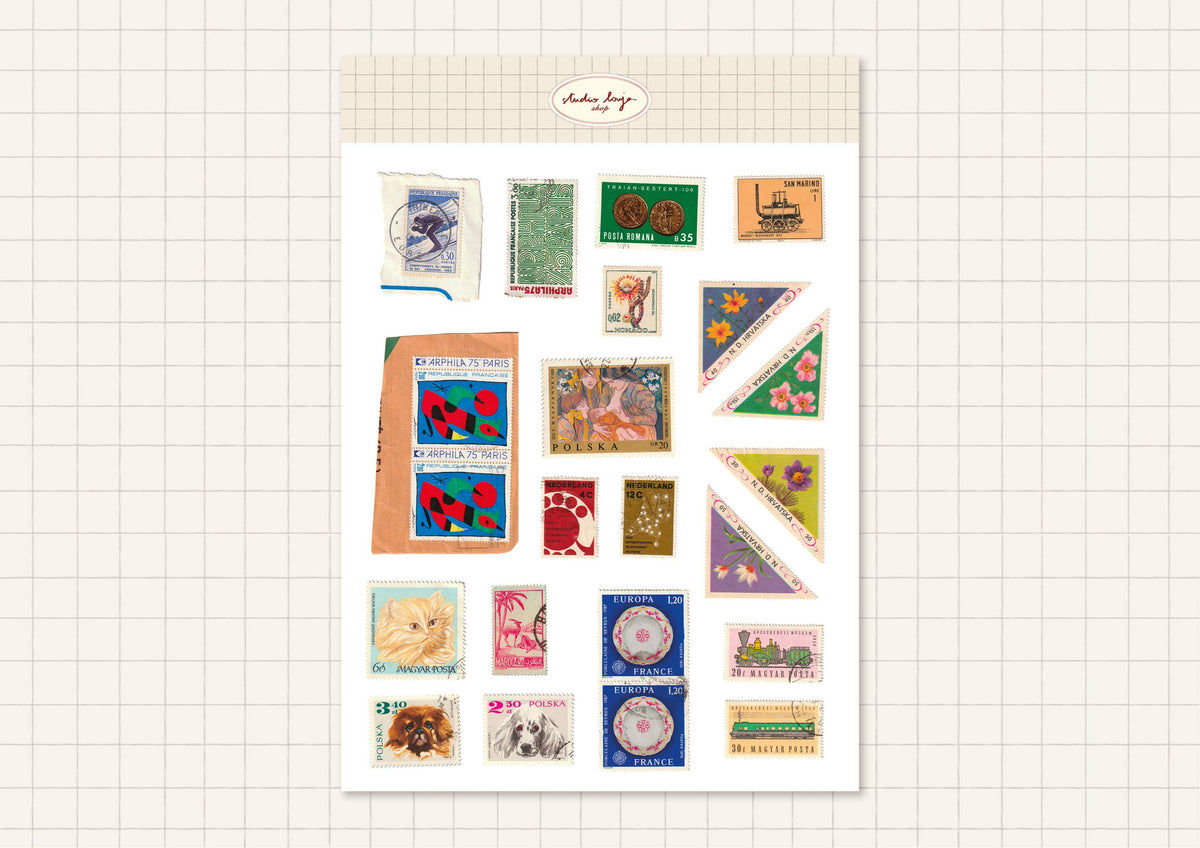 Planche de Stickers Timbres n°2