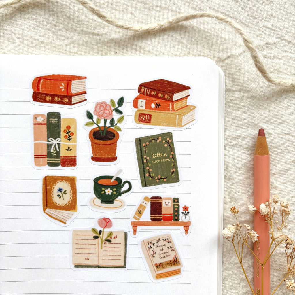 Planche de stickers Bookish - Och Monika