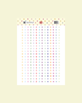 Planche stickers alphabet perles multicolores — Nany Craft Shop