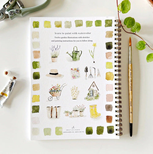 Cahier d’aquarelle jardin Emily Lex Studio