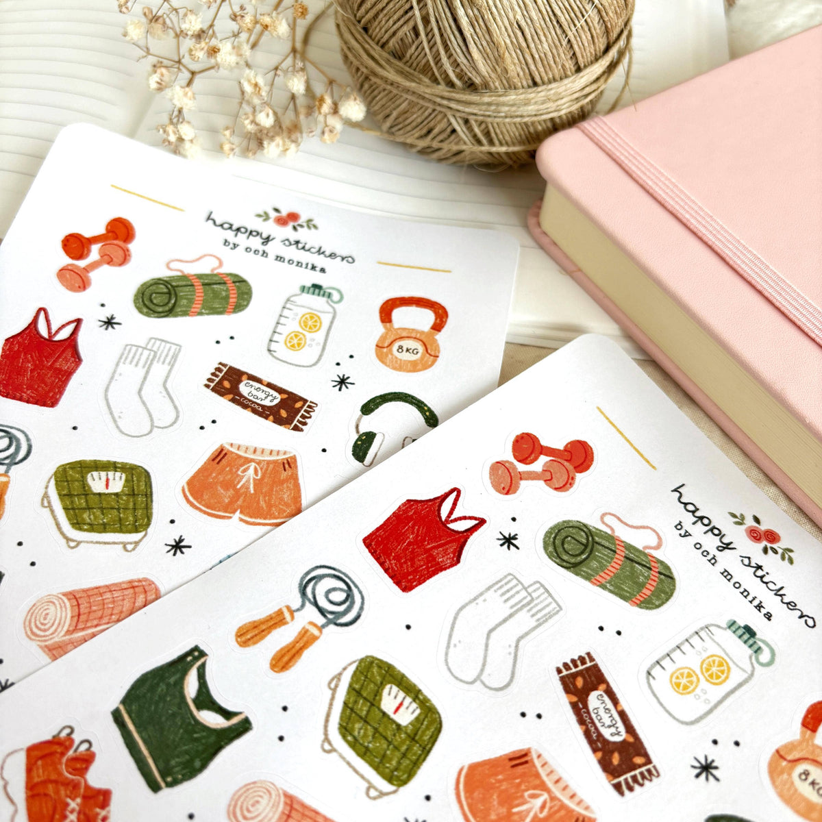 Planche de stickers Fitness -Och Monika