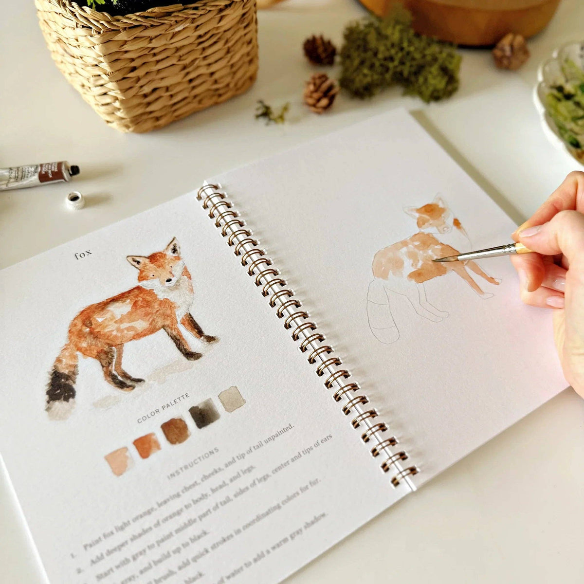 Cahier d'aquarelle forêt Emily Lex Studio