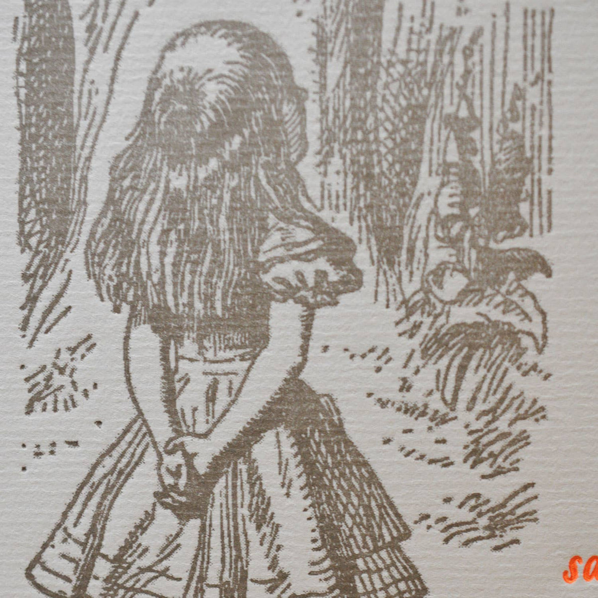 Estampe d’art typographique Le Chat du Cheshire (Alice au pays des merveilles)