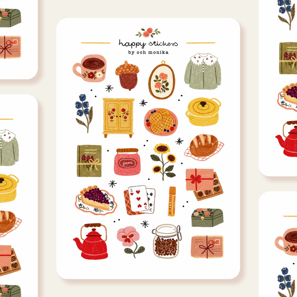Planche de stickers Douce vie -Och Monika