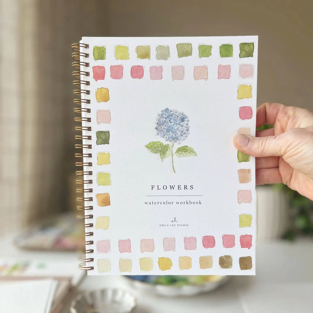 Cahier aquarelle fleurs Emily Lex Studio