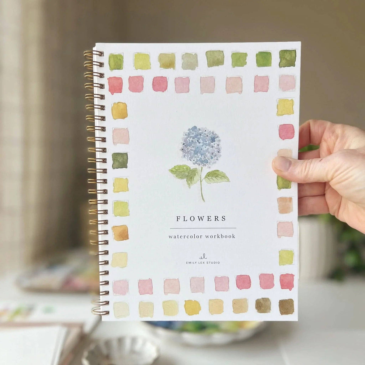 Cahier aquarelle fleurs Emily Lex Studio