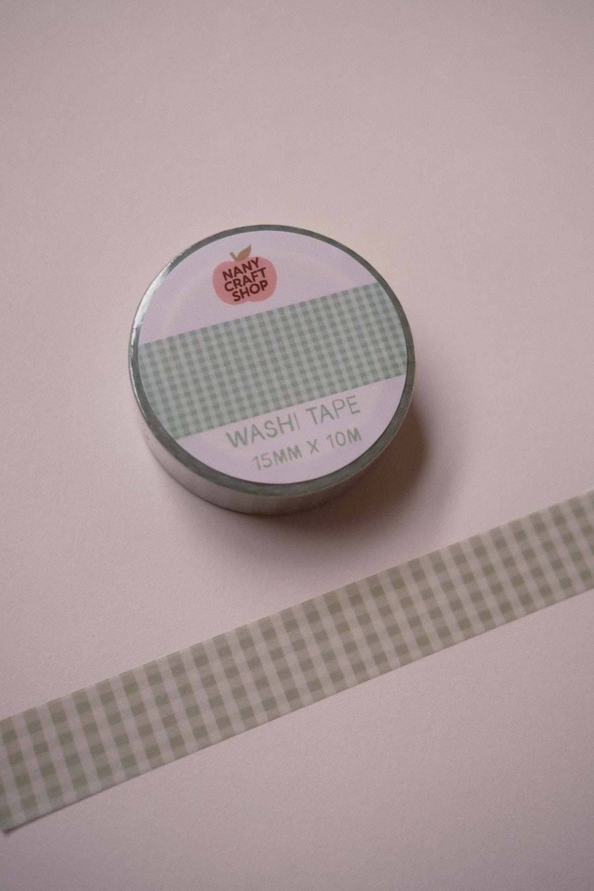 Washi Tape - vichy vert - Nany Craft Shop