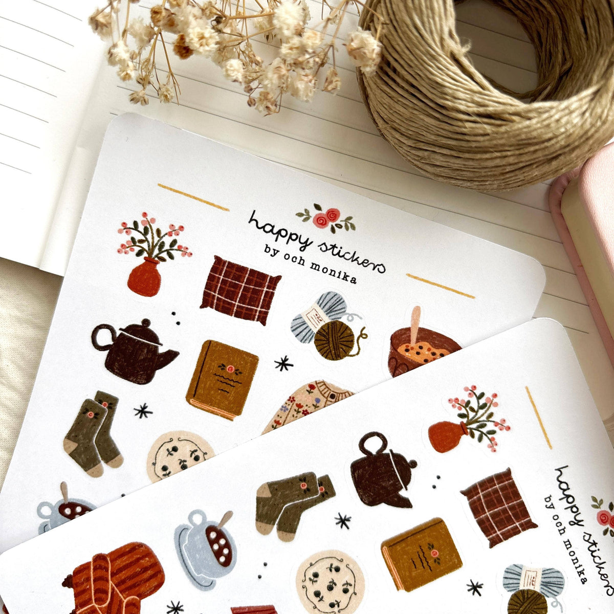 Planche de stickers Maison Douillette - Och Monika