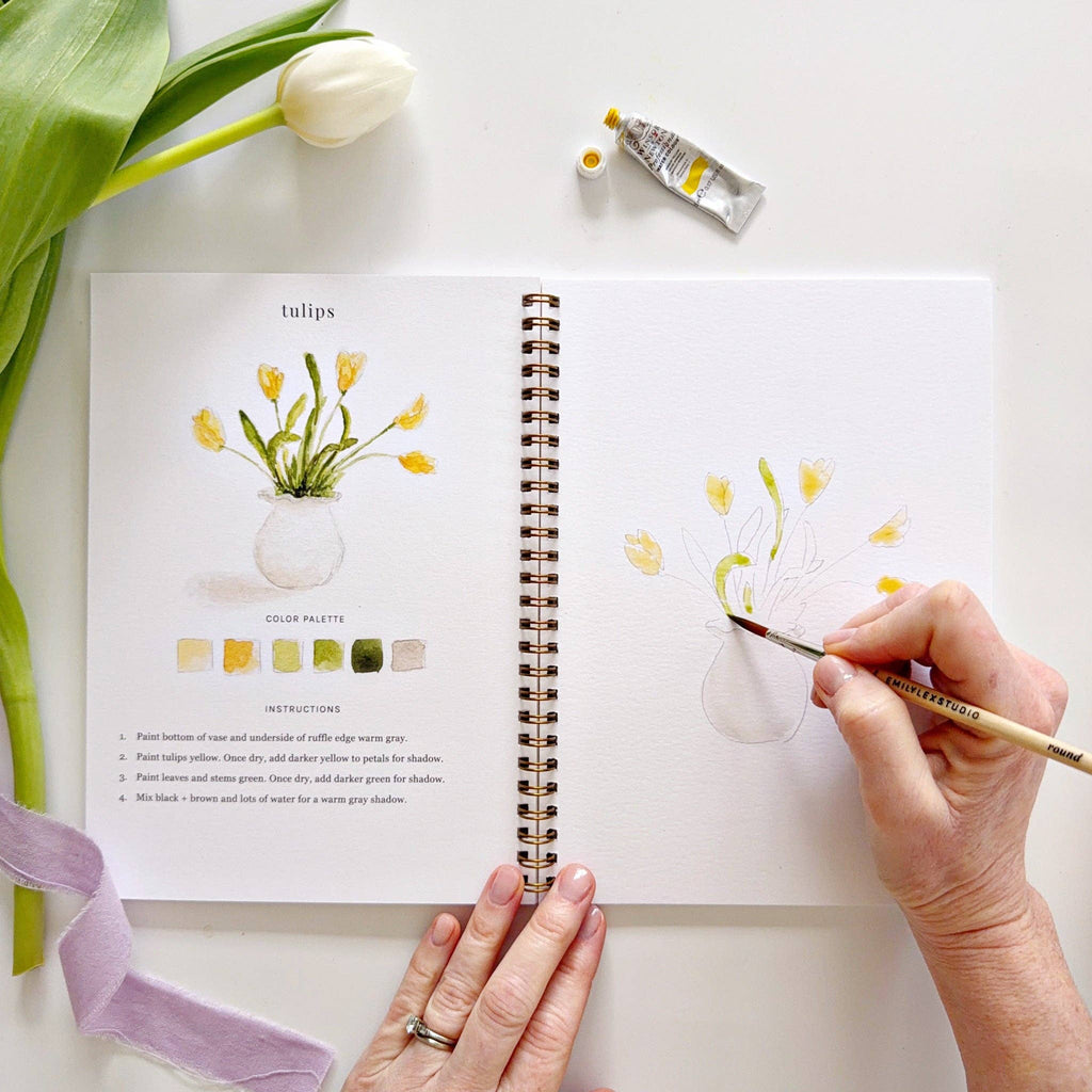 Cahier d'aquarelle printemps Emily Lex Studio