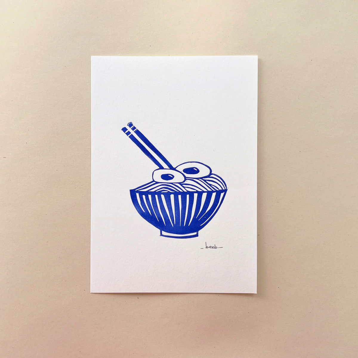 Linogravure 15 cm x 21 cm (A5) - Ramen