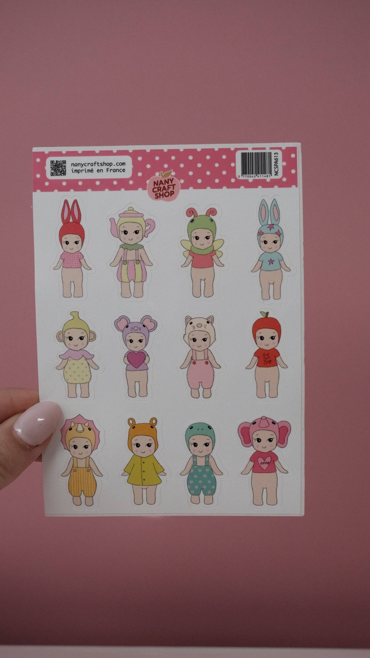Planche stickers A6 Baby Entier — Nany Craft Shop