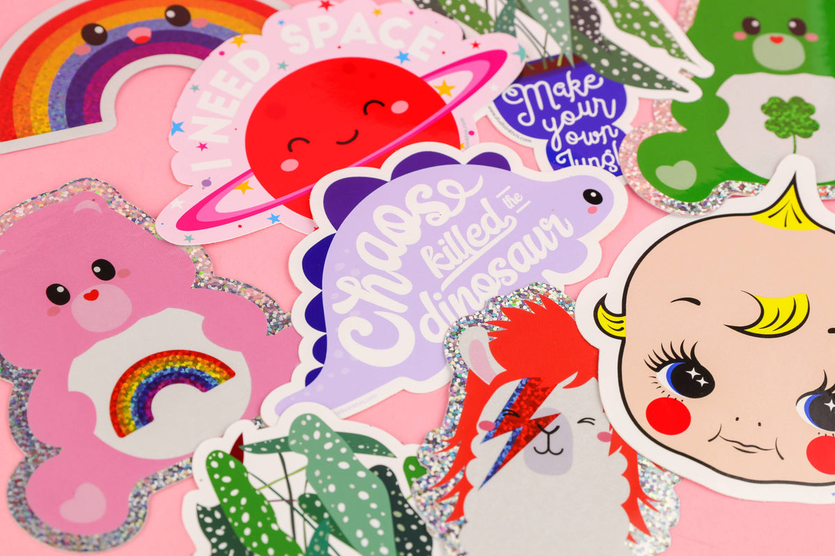 Sticker Pailleté Bisounours— Sending Rainbows · Studio Inktvis