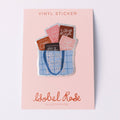 Sticker « Tote bag de livres classiques » - Isobel Rose illustration