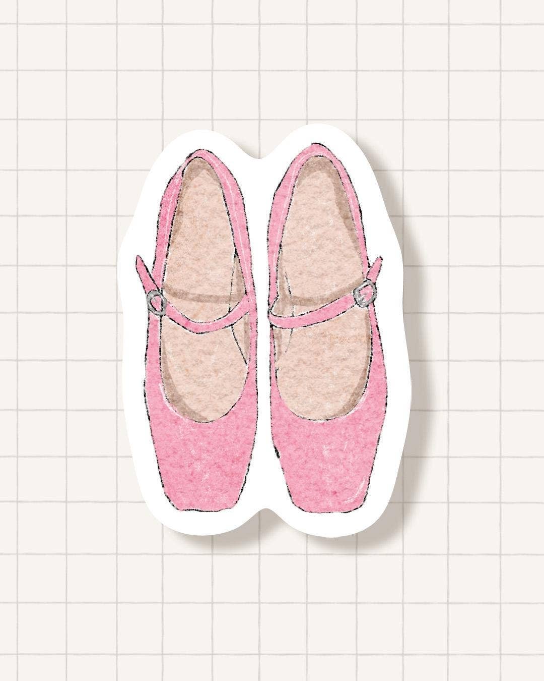 Sticker ballerines rose - Studio Louja