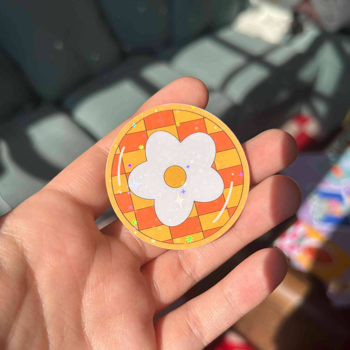 Sticker pailleté fleur - Bloomie