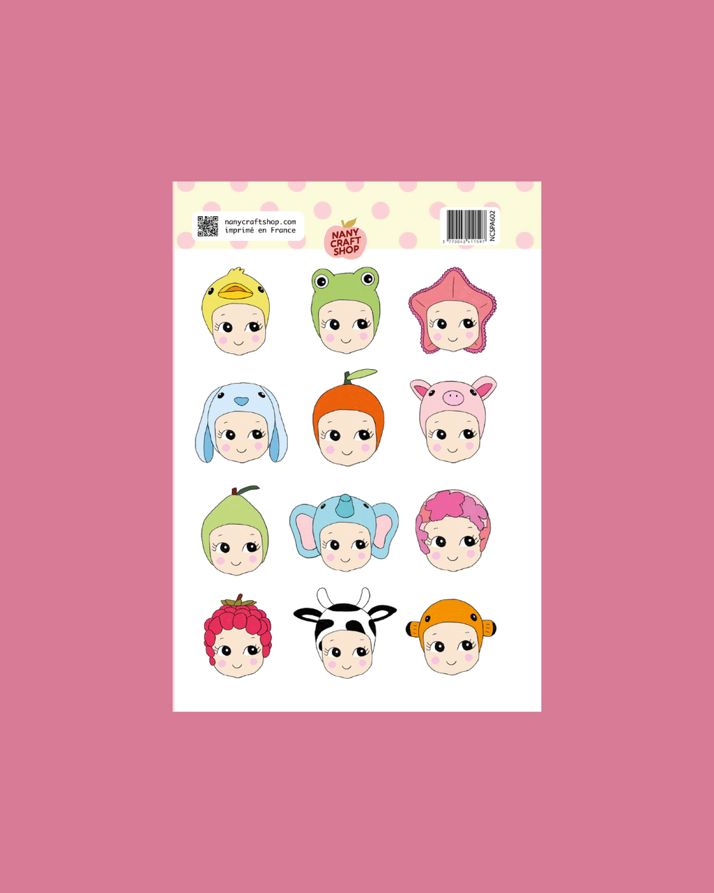 Planche stickers A6 Baby — Nany Craft Shop
