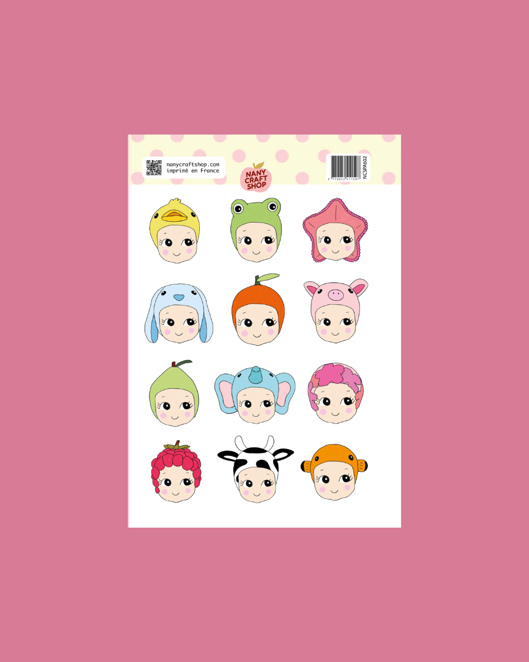 Planche stickers A6 Baby — Nany Craft Shop