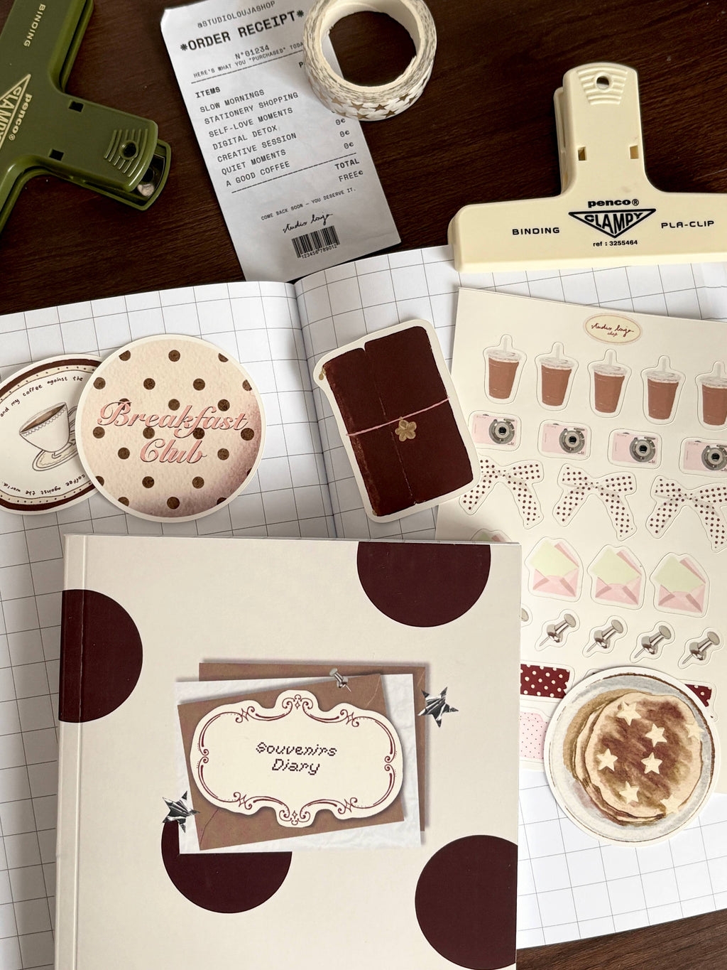Souvenirs Diary and stickers