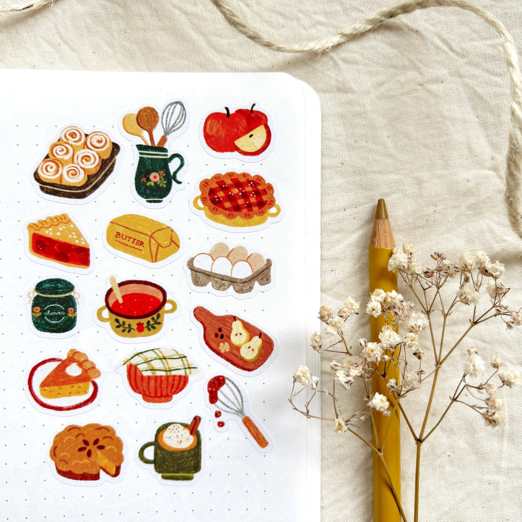Planche de stickers Pâtisserie d'automne - Och Monika