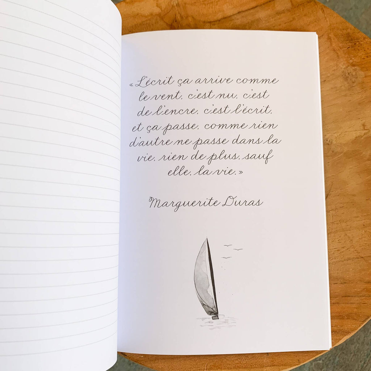 Carnet Papillons 🦋 - A5 ligné - Bleu coquille