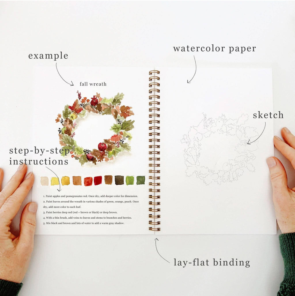 Cahier d'aquarelle d'automne - Emily Lex Studio