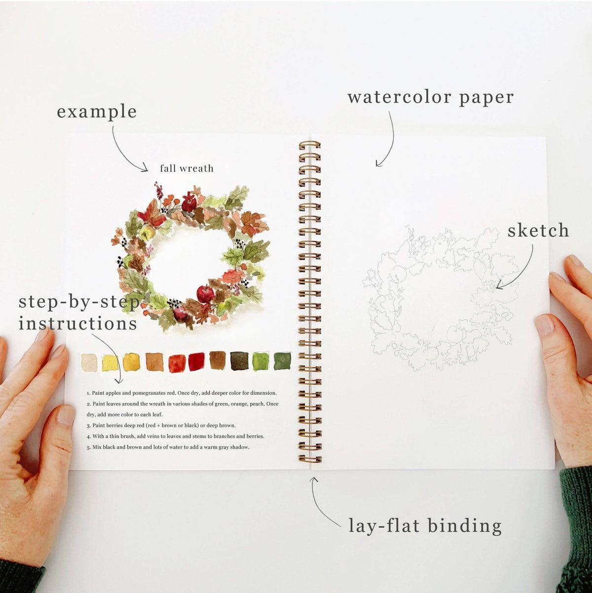 Cahier d'aquarelle d'automne - Emily Lex Studio