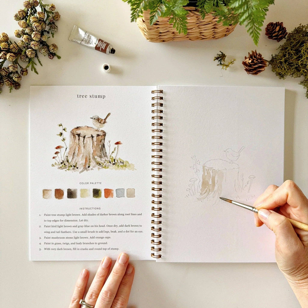 Cahier d'aquarelle forêt Emily Lex Studio