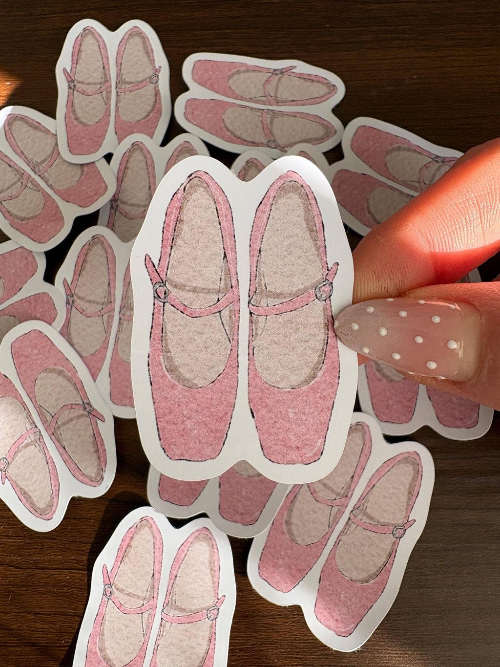 Sticker ballerines rose - Studio Louja