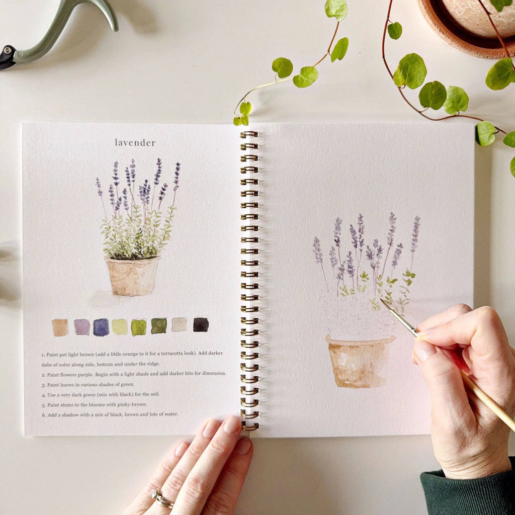 Cahier d’aquarelle jardin Emily Lex Studio