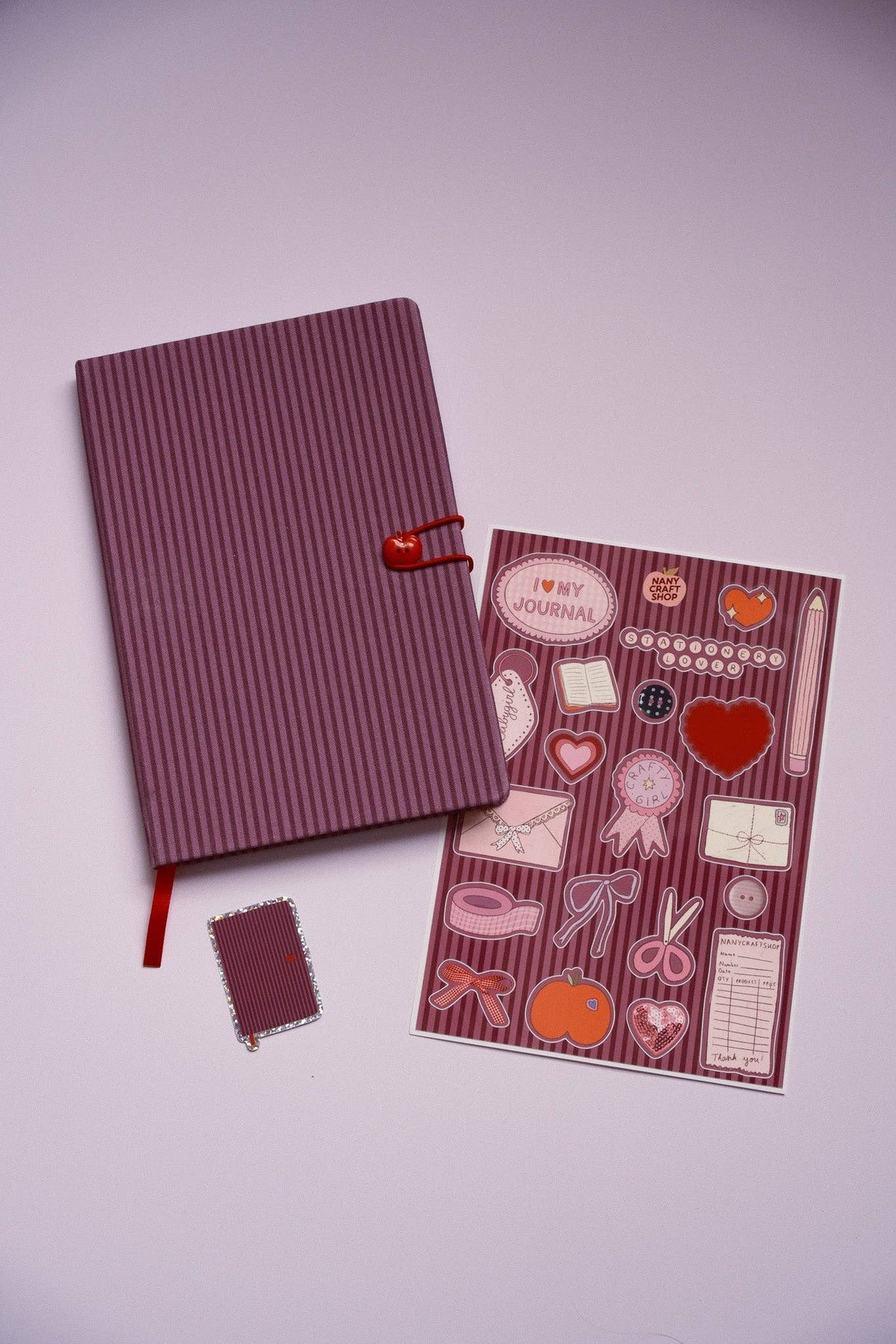 My Junk Journal Berry Stripes - Nany Craft Shop