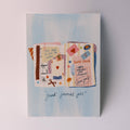 Carte postale illustrée A6 « Junk Journal Girl » - Isobel Rose Illustration