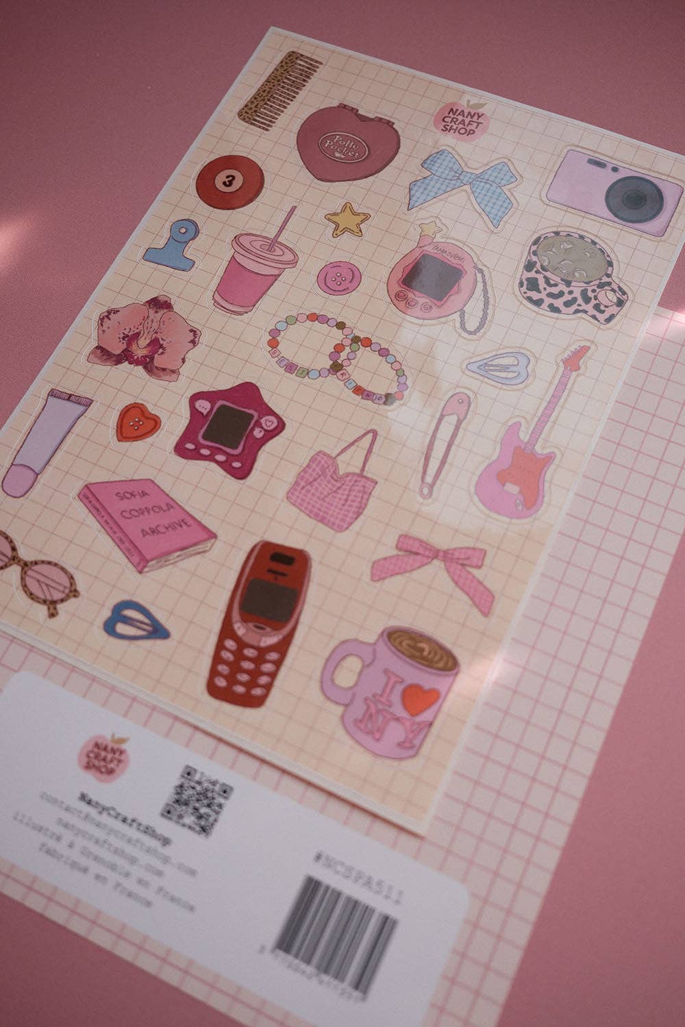 Planche stickers Nostalgie A5 - Nany Craft Shop