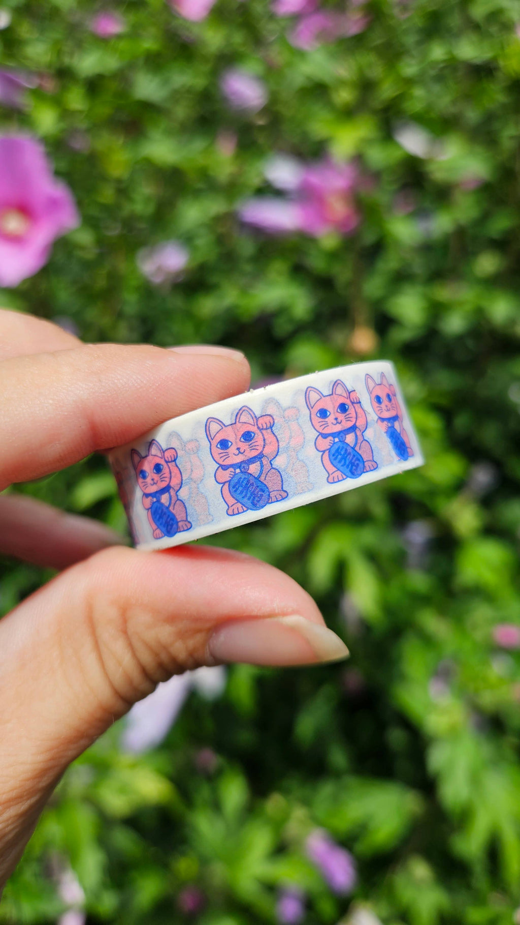 Washi Tape Maneki Neko — Chat Porte-Bonheur · Studio Inktvis