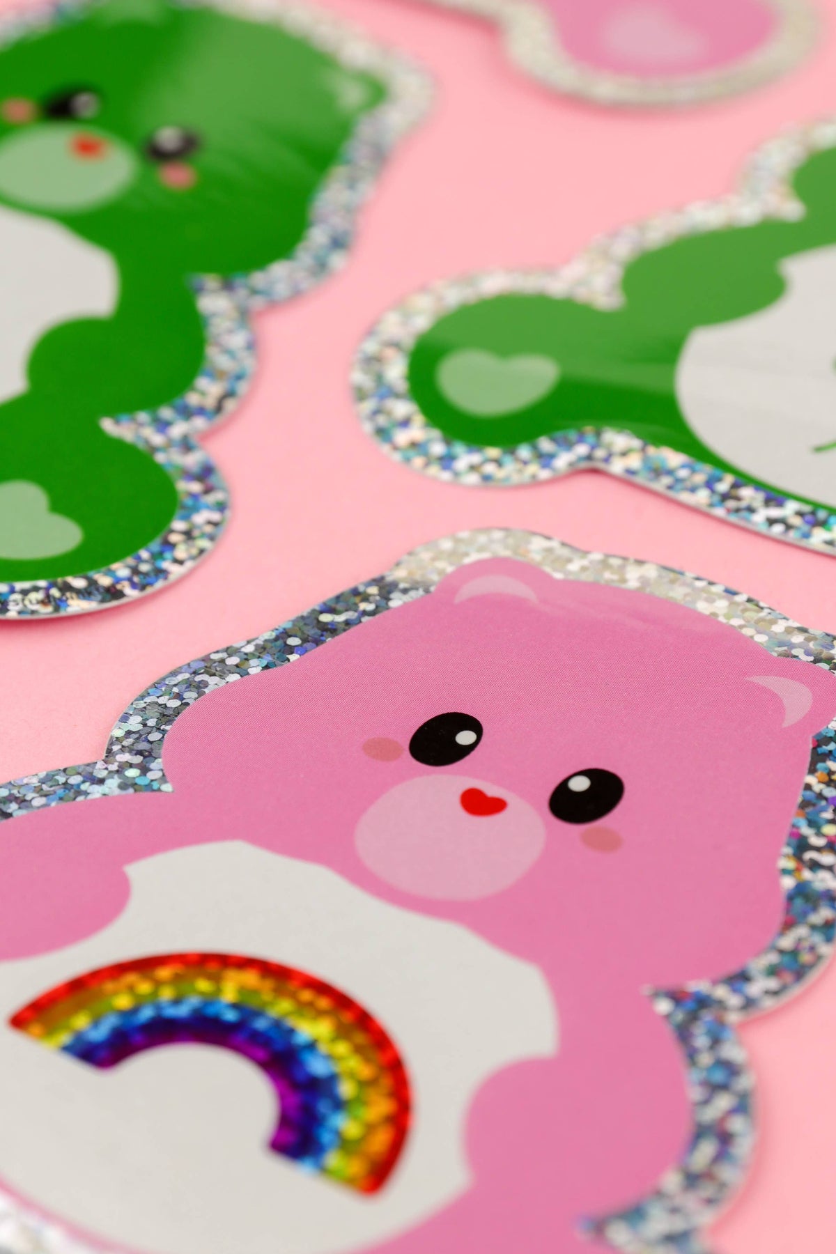 Sticker Pailleté Bisounours — Bonne chance · Studio Inktvis