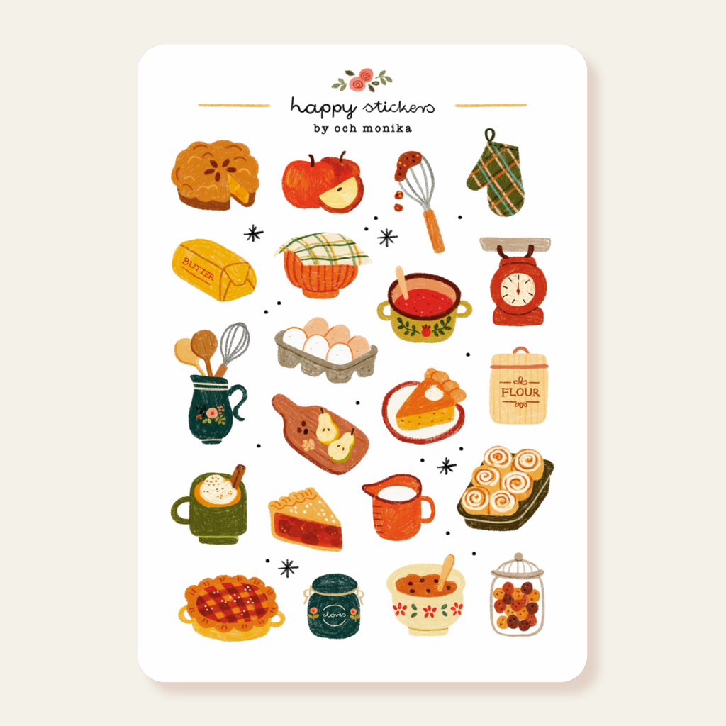 Planche de stickers Pâtisserie d'automne - Och Monika